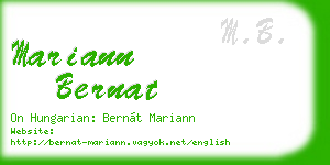 mariann bernat business card